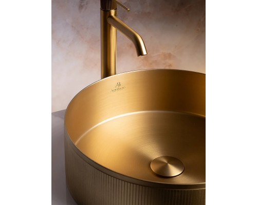 Раковина-чаша AltroBagno Costoso AltroBagnoCostoso001005OrSp 40,2x40,2 см, накладная, золотой матовый
