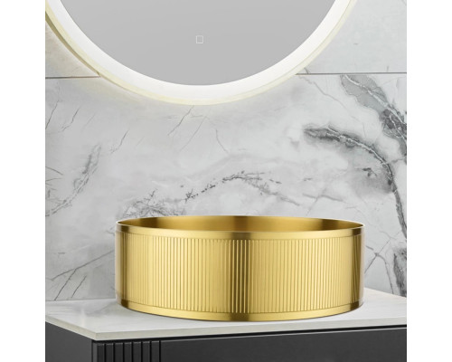 Раковина-чаша AltroBagno Costoso AltroBagnoCostoso001005OrSp 40,2x40,2 см, накладная, золотой матовый