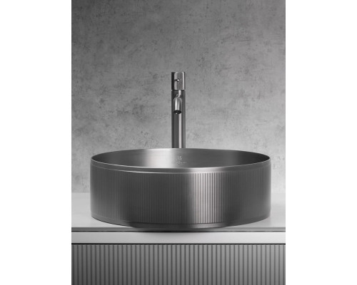 Раковина-чаша AltroBagno Costoso AltroBagnoCostoso001006MtGr 40,2x40,2 см, накладная, оружейная сталь