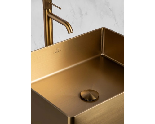 Раковина-чаша AltroBagno Accordo AltroBagnoAccordo001009OrSp 50x40 см, накладная, золотой матовый