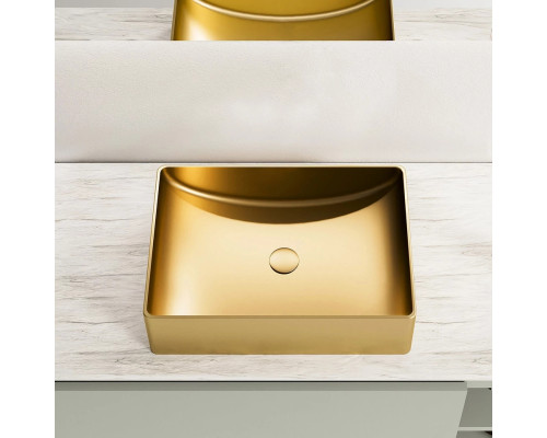 Раковина-чаша AltroBagno Futuro AltroBagnoFuturo001013OrSp 49,6x34,6 см, накладная, золотой матовый