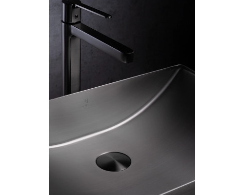 Раковина-чаша AltroBagno Futuro AltroBagnoFuturo001014MtGr 49,6x34,6 см, накладная, оружейная сталь