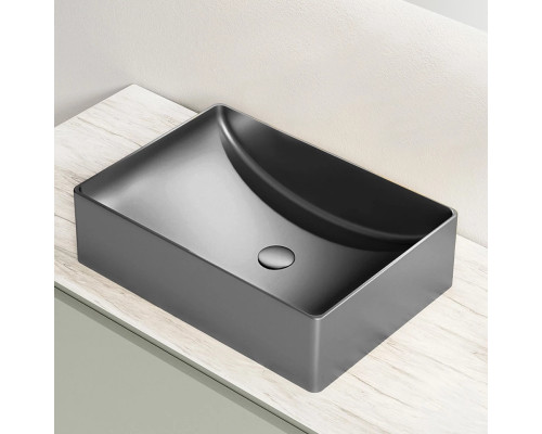 Раковина-чаша AltroBagno Futuro AltroBagnoFuturo001014MtGr 49,6x34,6 см, накладная, оружейная сталь