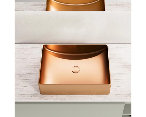 Раковина-чаша AltroBagno Futuro AltroBagnoFuturo001015RaSp 49,6x34,6 см, накладная, медь матовая