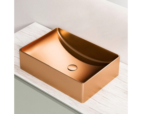 Раковина-чаша AltroBagno Futuro AltroBagnoFuturo001015RaSp 49,6x34,6 см, накладная, медь матовая
