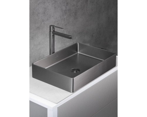 Раковина-чаша AltroBagno Astro AltroBagnoAstro001018MtGr 51x36 см, накладная, оружейная сталь