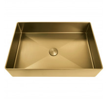 Раковина-чаша AltroBagno Solido AltroBagnoSolido001021OrSp 60x40 см, накладная, золотой матовый