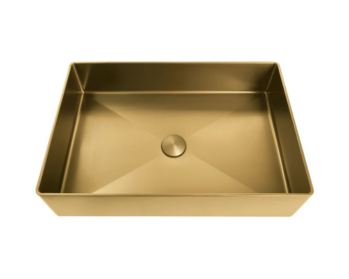 Раковина-чаша AltroBagno Solido AltroBagnoSolido001021OrSp 60x40 см, накладная, золотой матовый