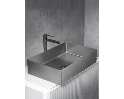 Раковина-чаша AltroBagno Solido AltroBagnoSolido001022MtGr 60x40 см, накладная, оружейная сталь