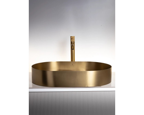 Раковина-чаша AltroBagno Eterno AltroBagnoEterno001025OrSp 59,6x39,6 см, накладная, золотой матовый