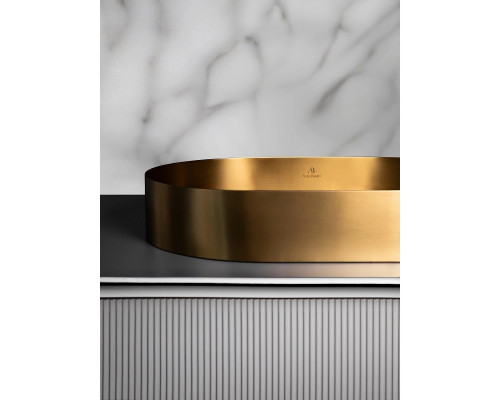 Раковина-чаша AltroBagno Eterno AltroBagnoEterno001025OrSp 59,6x39,6 см, накладная, золотой матовый