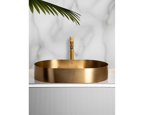 Раковина-чаша AltroBagno Eterno AltroBagnoEterno001025OrSp 59,6x39,6 см, накладная, золотой матовый