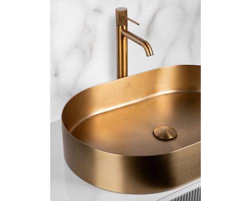 Раковина-чаша AltroBagno Eterno AltroBagnoEterno001025OrSp 59,6x39,6 см, накладная, золотой матовый