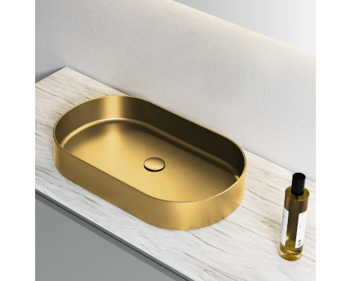 Раковина-чаша AltroBagno Eterno AltroBagnoEterno001025OrSp 59,6x39,6 см, накладная, золотой матовый