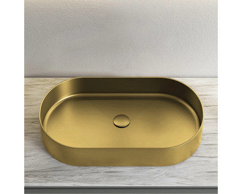 Раковина-чаша AltroBagno Eterno AltroBagnoEterno001025OrSp 59,6x39,6 см, накладная, золотой матовый