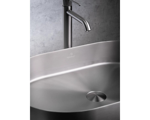 Раковина-чаша AltroBagno Eterno AltroBagnoEterno001026MtGr 59,6x39,6 см, накладная, оружейная сталь