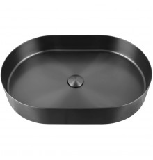 Раковина-чаша AltroBagno Eterno AltroBagnoEterno001026MtGr 59,6x39,6 см, накладная, оружейная сталь