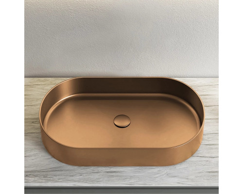 Раковина-чаша AltroBagno Eterno AltroBagnoEterno001027RaSp 59,6x39,6 см, накладная, медь матовая