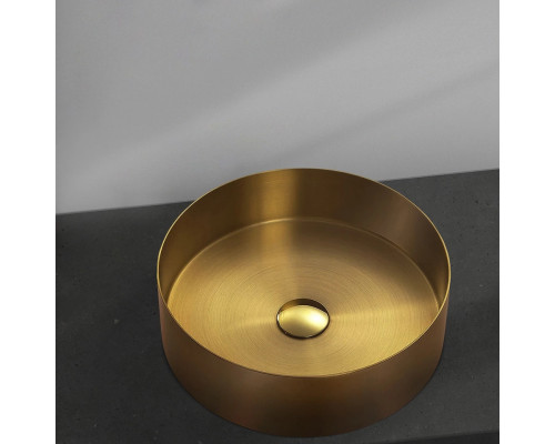 Раковина-чаша AltroBagno Luna AltroBagnoLuna001001OrSp 39,6x39,6 см, накладная, золотой матовый