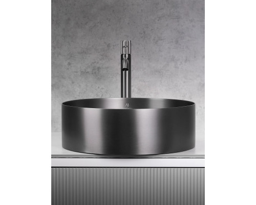 Раковина-чаша AltroBagno Luna AltroBagnoLuna001002MtGr 39,6x39,6 см, накладная, оружейная сталь