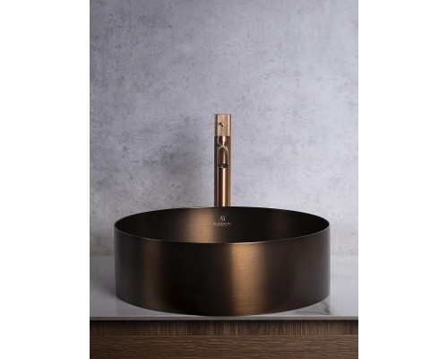 Раковина-чаша AltroBagno Luna AltroBagnoLuna001004BrAn 39,6x39,6 см, накладная, состаренная бронза