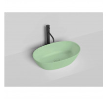 Раковина-чаша Salini S-Sense Sofia 1101106GF6019 56x33,5 см, накладная, бело-зеленый глянец