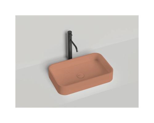 Раковина-чаша Salini S-Sense Callista 01 1101104GF3012 54,5x34,5 см, накладная, бежево-красный глянец