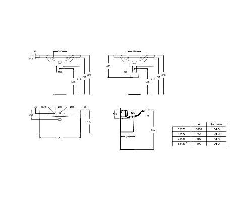 Заказать Раковина 60 см Ideal Standard Connect Vanity E812901 в магазине сантехники Santeh-Crystal.ru