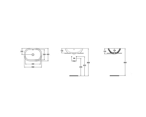 Купить Раковина чаша 55 см Ideal Standard Active T054501 в магазине сантехники Santeh-Crystal.ru