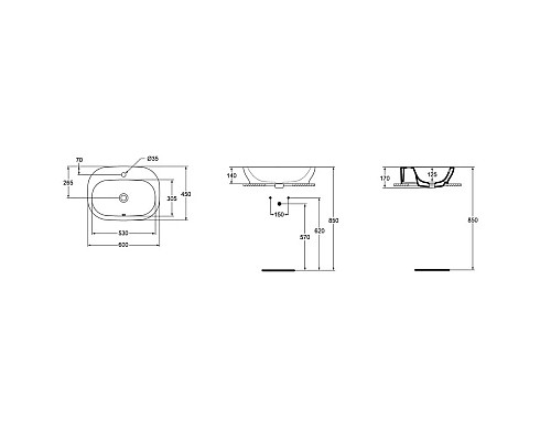 Купить Раковина чаша 60 см Ideal Standard Active T054601 в магазине сантехники Santeh-Crystal.ru