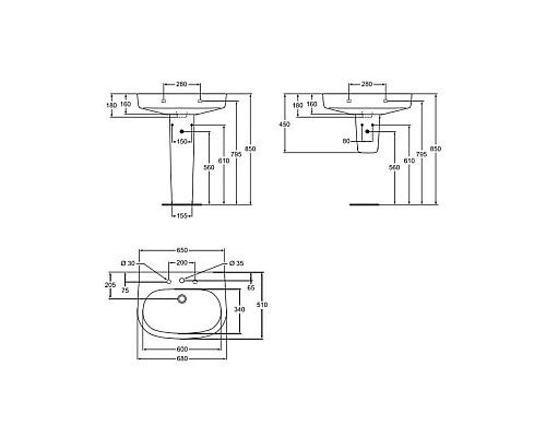 Заказать Раковина 68 см Ideal Standard Active T088401 в магазине сантехники Santeh-Crystal.ru