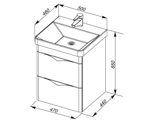 Приобрести Раковина Aquanet Sanovit 11050-KL в магазине сантехники Santeh-Crystal.ru
