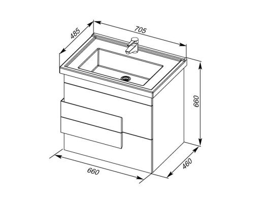 Приобрести Раковина Aquanet Sanovit 8070-KL в магазине сантехники Santeh-Crystal.ru