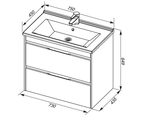 Приобрести Раковина Aquanet Sanovit 9075-KL в магазине сантехники Santeh-Crystal.ru