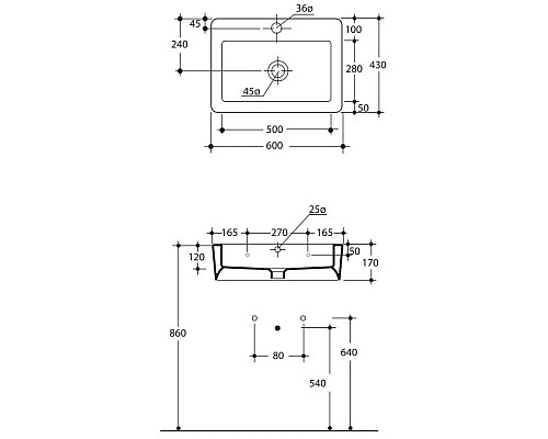 Купить Раковина 60х43 см Kerasan Ego 324201x1 в магазине сантехники Santeh-Crystal.ru