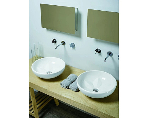 Приобрести Раковина чаша 45х45 см Azzurra Fleur FLE200 в магазине сантехники Santeh-Crystal.ru