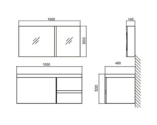 Купить Раковина 100х48 см BelBagno Luce BB1000AB в магазине сантехники Santeh-Crystal.ru