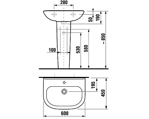 Приобрести Раковина 60x45 Jika Olymp 8106130001049 в магазине сантехники Santeh-Crystal.ru