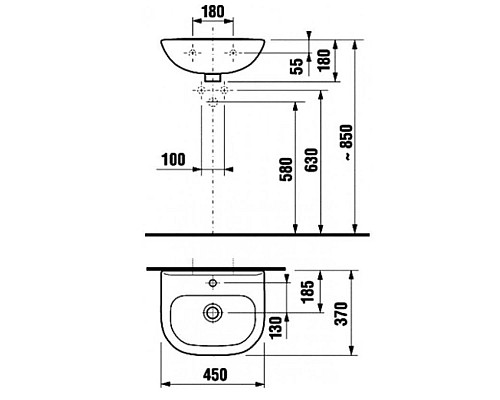 Приобрести Раковина 45x37 Jika Olymp 8156120001041 в магазине сантехники Santeh-Crystal.ru