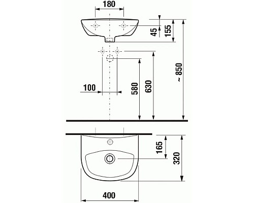 Купить Раковина 40x32 см Jika Zeta 8153930001041 в магазине сантехники Santeh-Crystal.ru