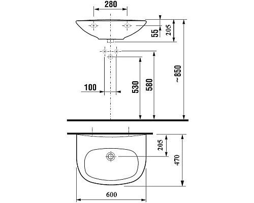 Заказать Раковина 60x47 см Jika Zeta 8103920001099 в магазине сантехники Santeh-Crystal.ru