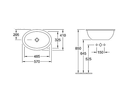 Приобрести Раковина 57x41 см Villeroy & Boch Loop & Friends 61552001 в магазине сантехники Santeh-Crystal.ru