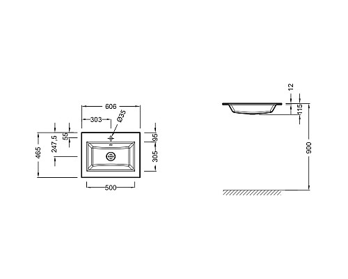 Заказать Раковина 60,6х46,5 см Jacob Delafon Vox EB2105-DD2 в магазине сантехники Santeh-Crystal.ru