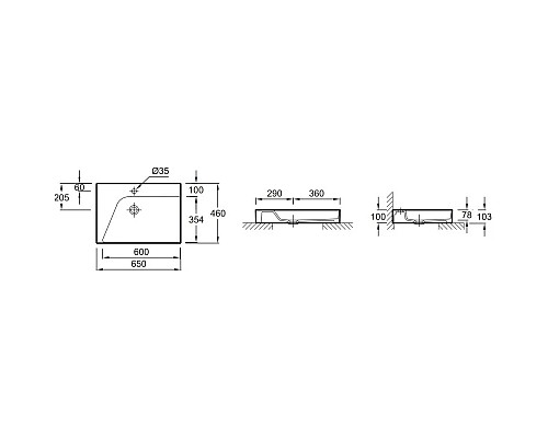 Купить Раковина 65х46 см Jacob Delafon Rythmic Pure EVO112-00 в магазине сантехники Santeh-Crystal.ru