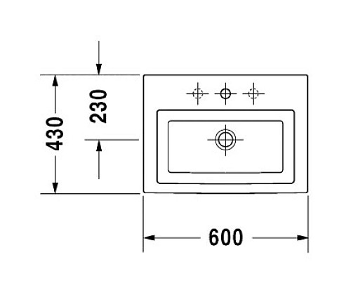Приобрести Раковина 60х43 см Duravit 2nd Floor 0491600000 в магазине сантехники Santeh-Crystal.ru