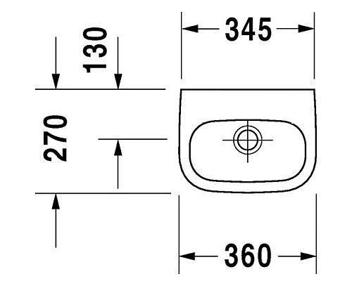 Заказать Раковина 36х27 см Duravit D-Code 07053600002 в магазине сантехники Santeh-Crystal.ru