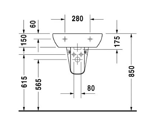 Купить Раковина 55х43 см Duravit D-Code 23105500002 в магазине сантехники Santeh-Crystal.ru