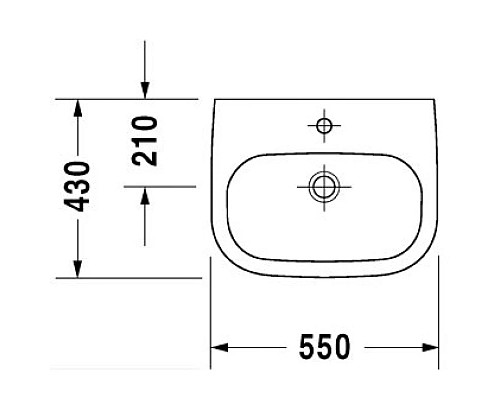 Купить Раковина 55х43 см Duravit D-Code 23105500002 в магазине сантехники Santeh-Crystal.ru