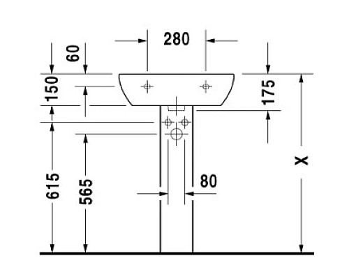 Купить Раковина 55х43 см Duravit D-Code 23105500002 в магазине сантехники Santeh-Crystal.ru