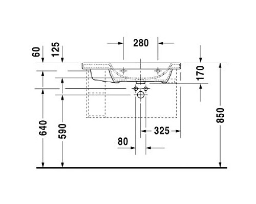 Приобрести Раковина 80х48 см Duravit DuraStyle 2326800000 в магазине сантехники Santeh-Crystal.ru